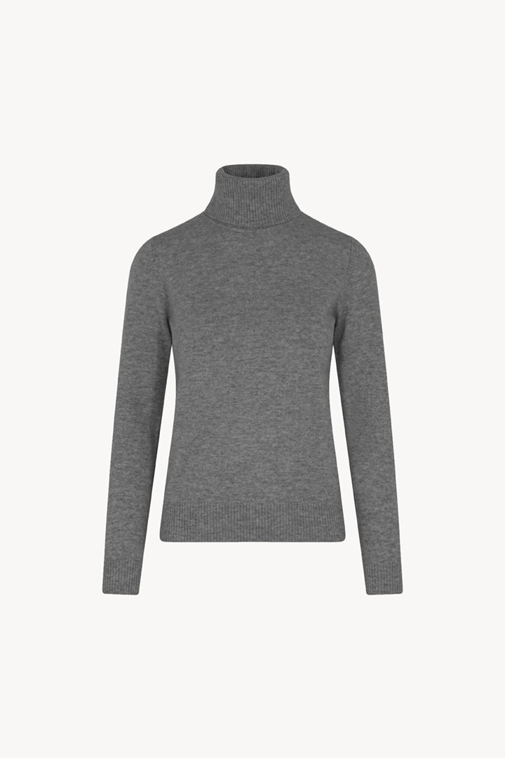 Dolcevita in Maglia Rasata in Puro Cashmere Derby
