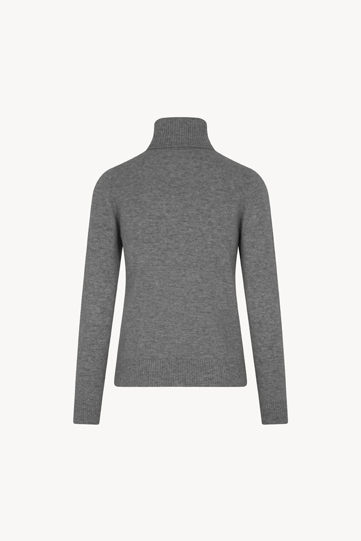 Dolcevita in Maglia Rasata in Puro Cashmere Derby