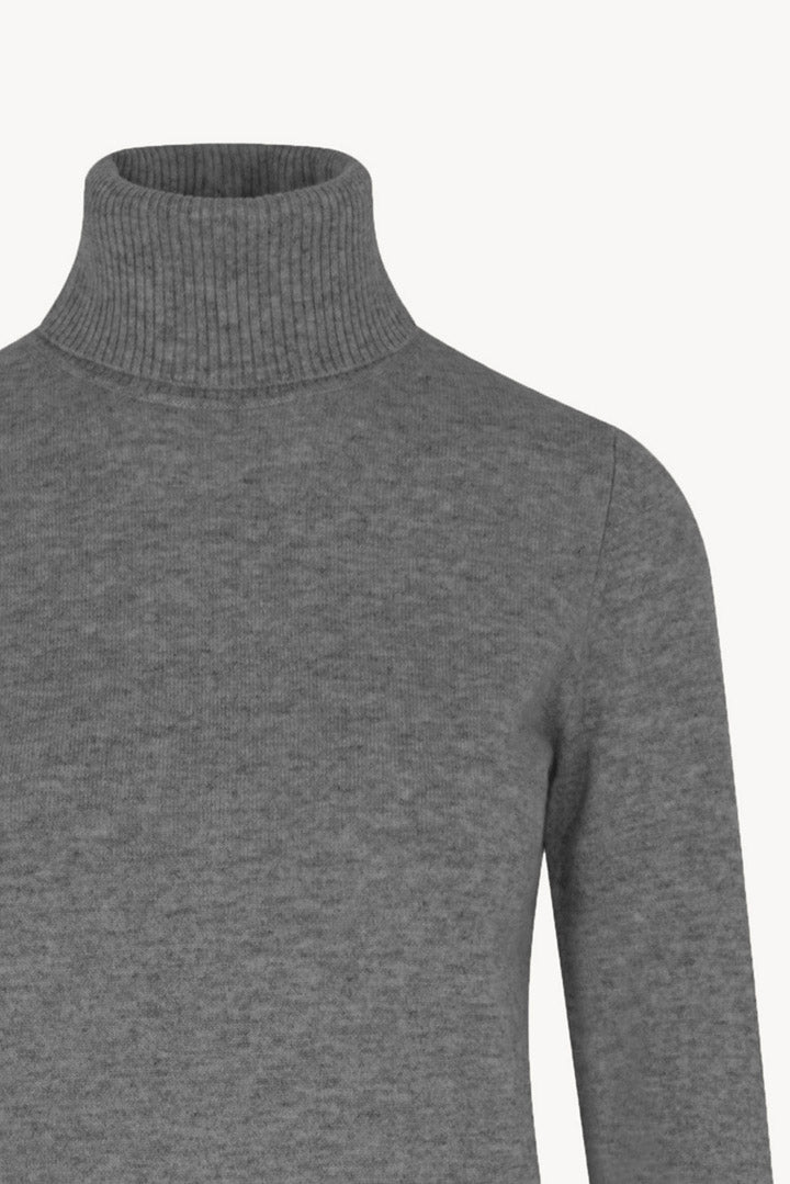 Dolcevita in Maglia Rasata in Puro Cashmere Derby