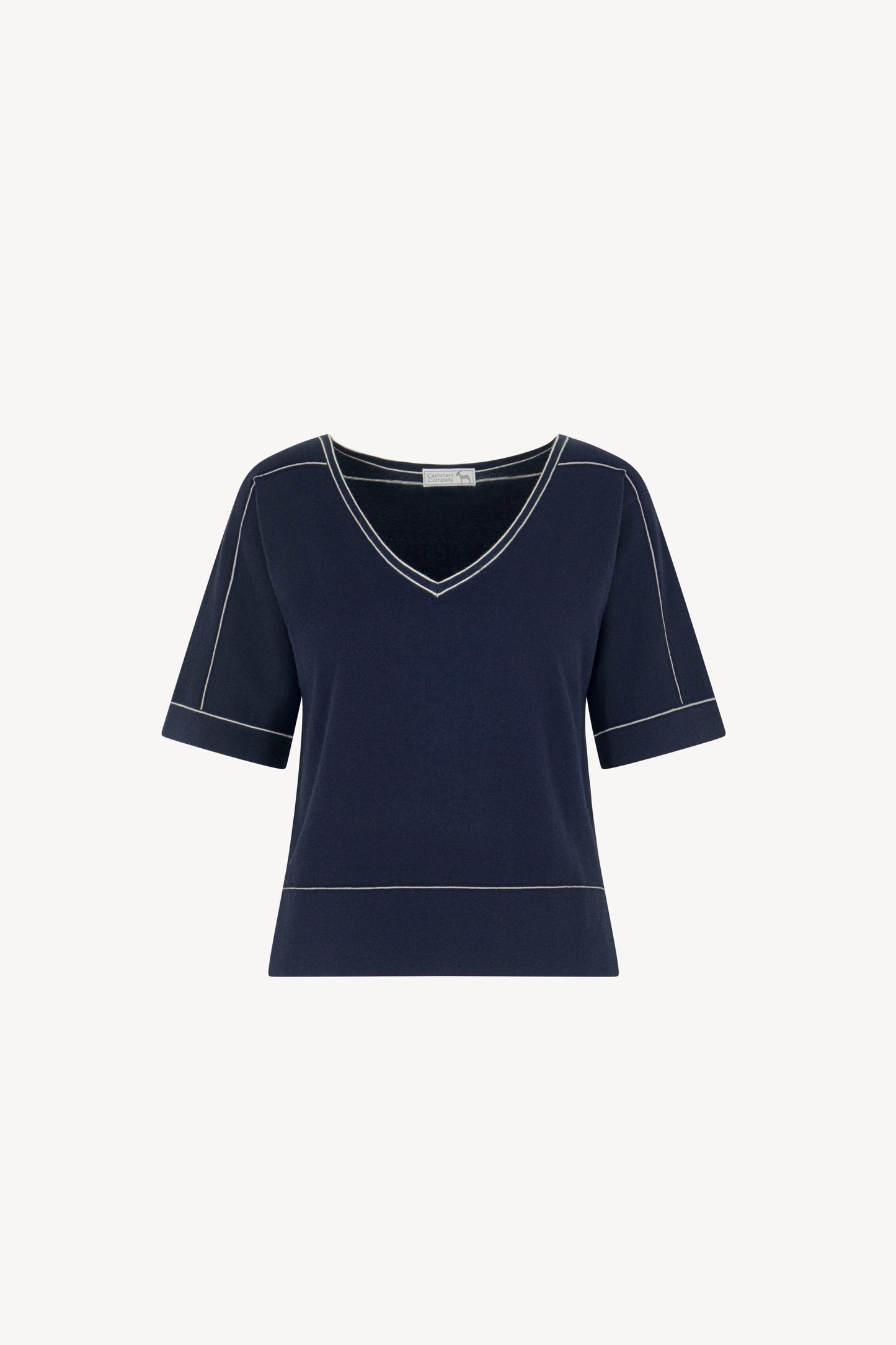 Cotton - Cashmere V-neck Kimono