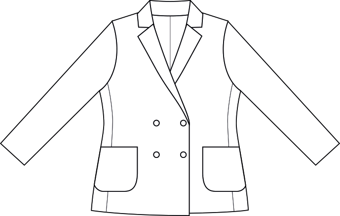 Cotton - Cashmere Double Breasted Blazer