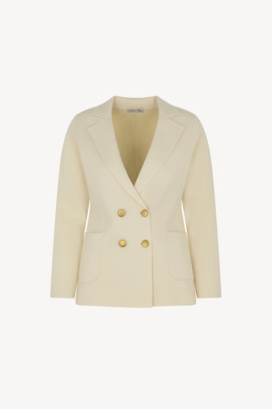 Cotton - Cashmere Double Breasted Blazer