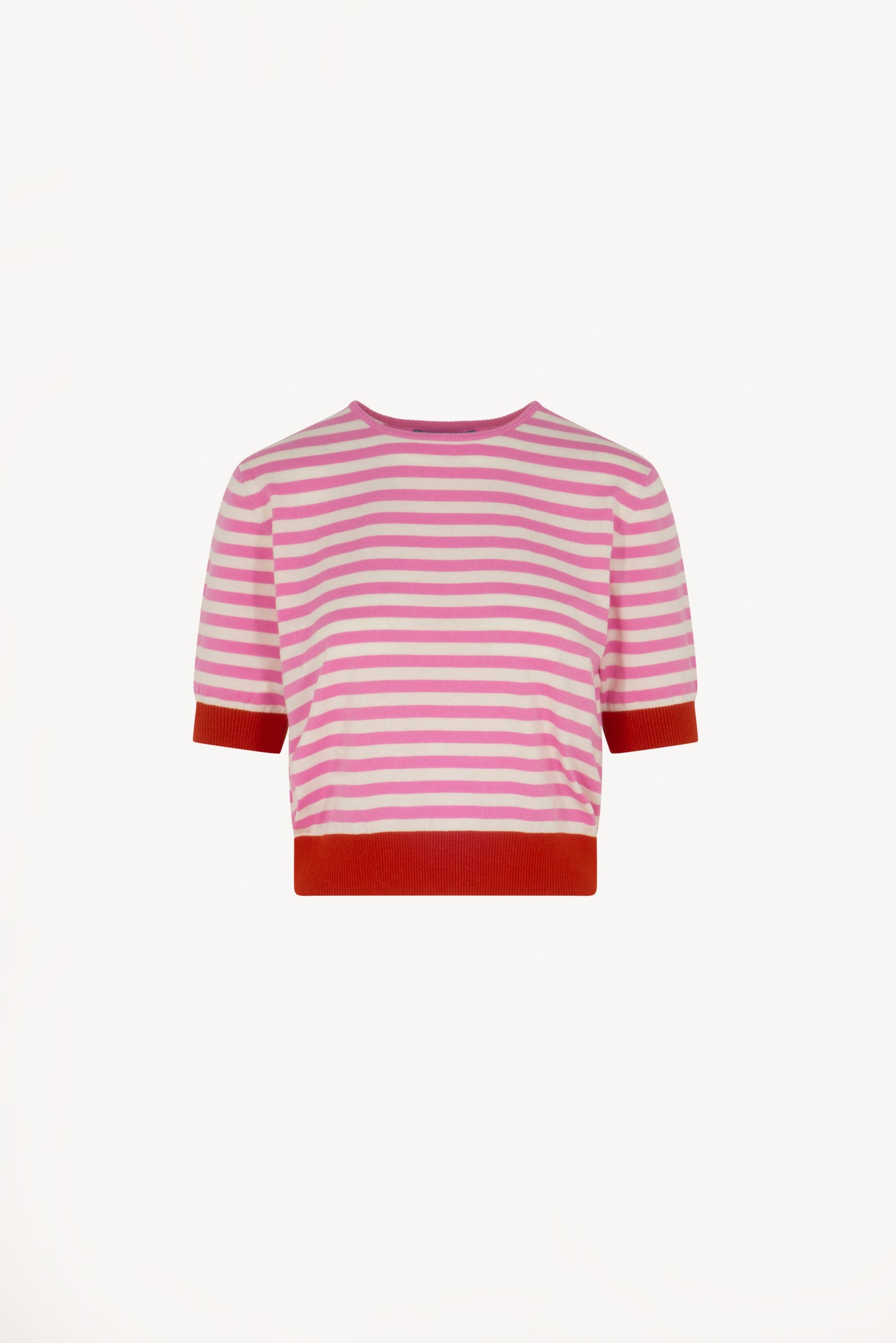 Girocollo Mezza Manica Righe Cotone - Seta - Cashmere