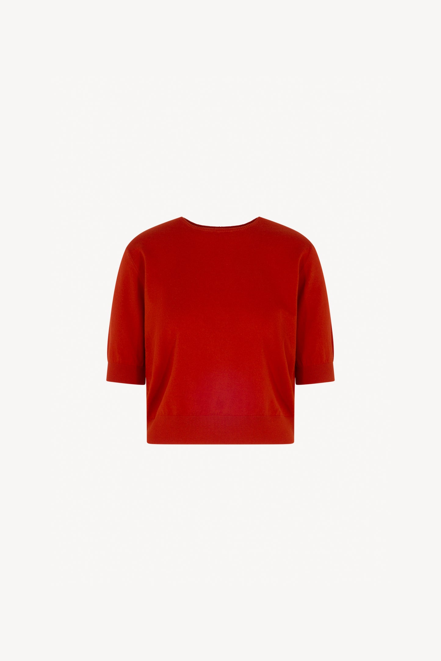Cotton - Silk - Cashmere Crew Neck Half Sleeves