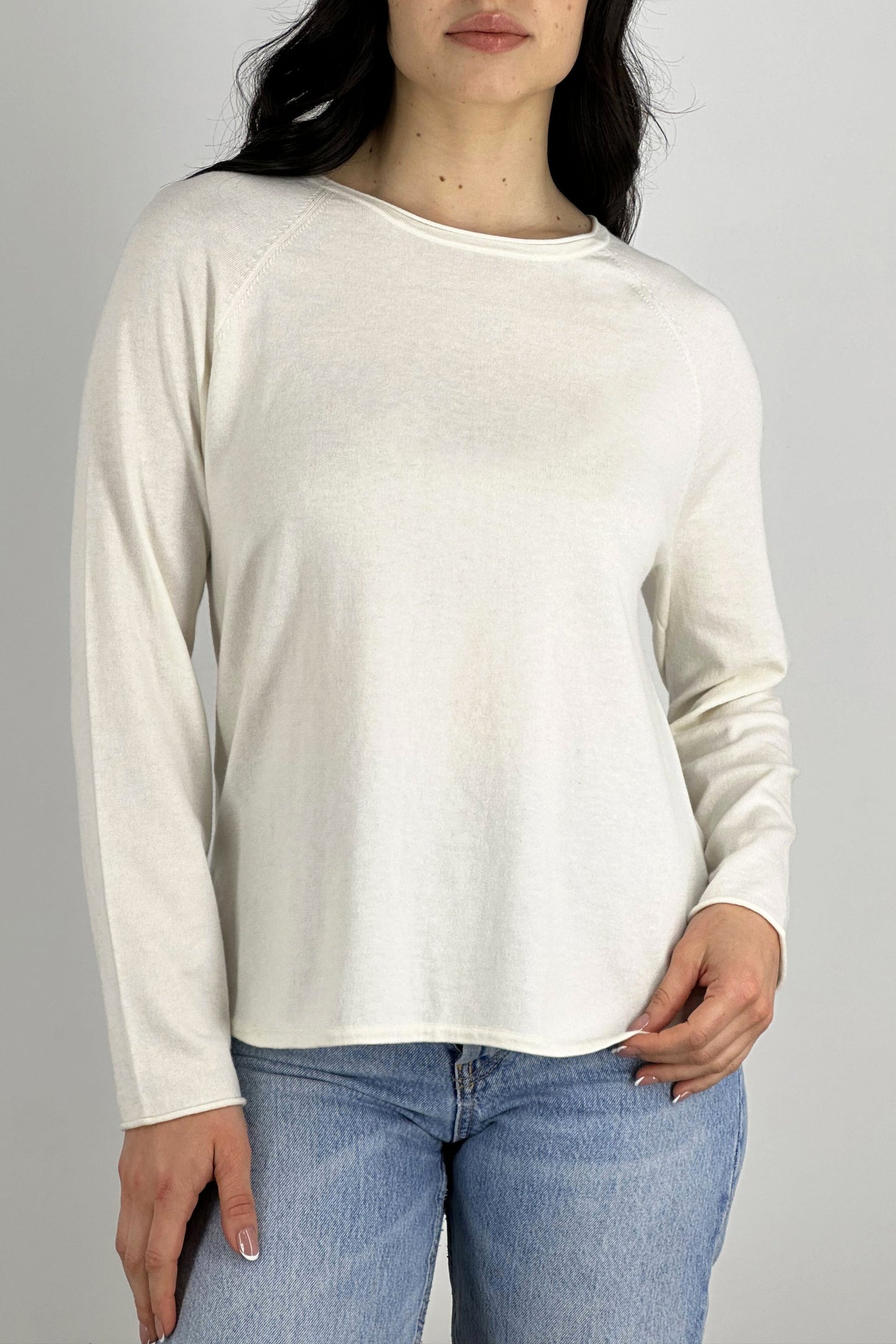 Cotton - Silk - Cashmere Rounded Sweater