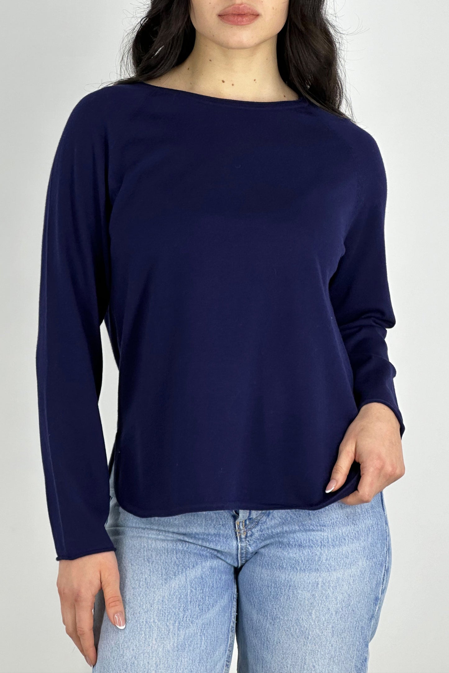 Cotton - Silk - Cashmere Rounded Sweater