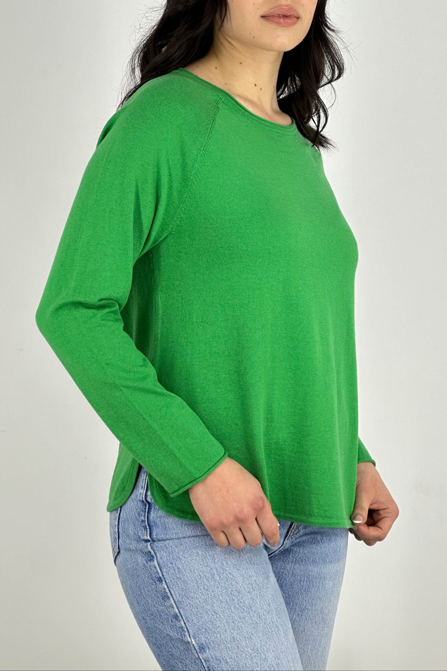Cotton - Silk - Cashmere Rounded Sweater