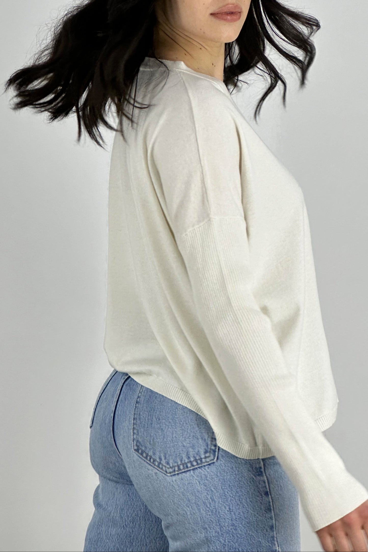 Cotton - Silk - Cashmere Cardigan Over