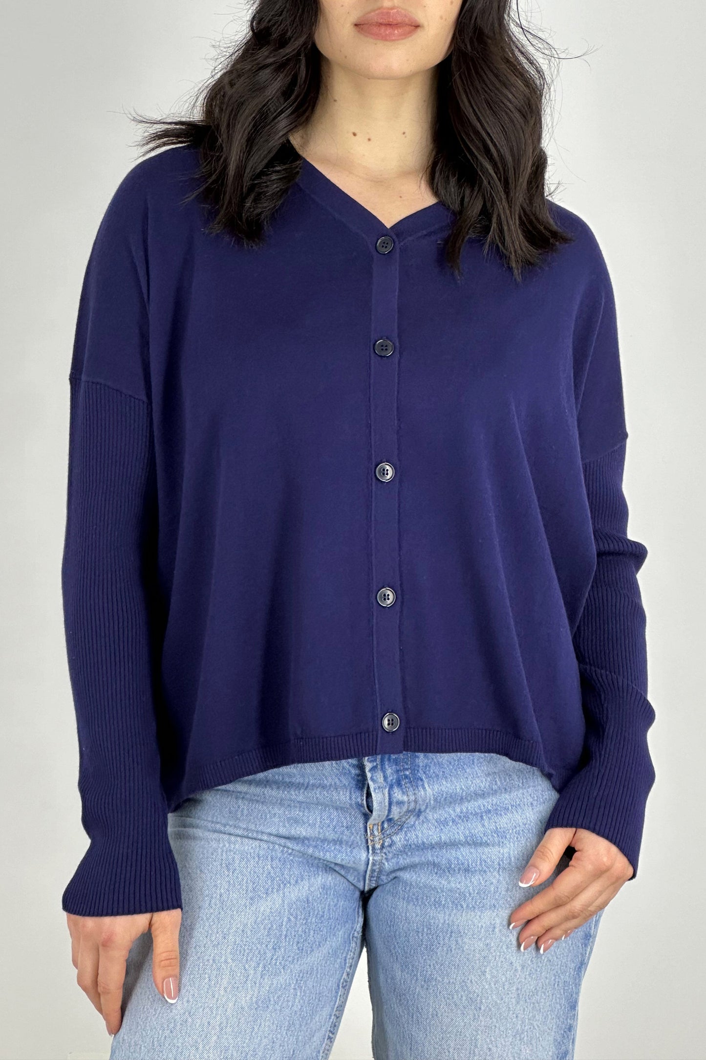 Cotton - Silk - Cashmere Cardigan Over