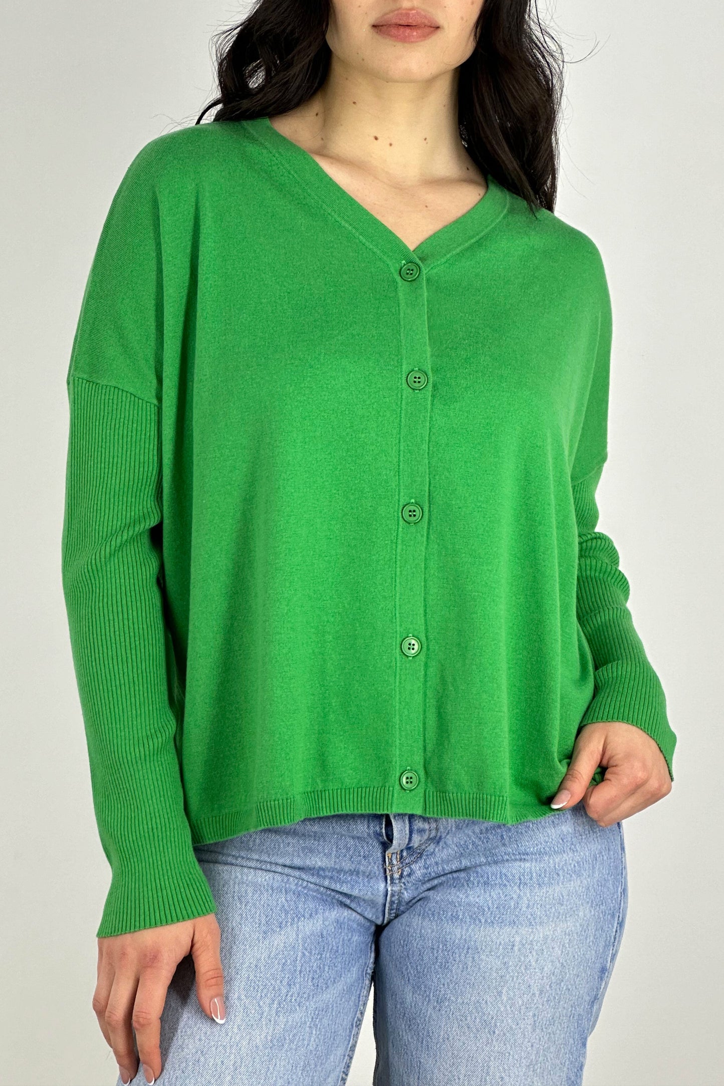 Cotton - Silk - Cashmere Cardigan Over