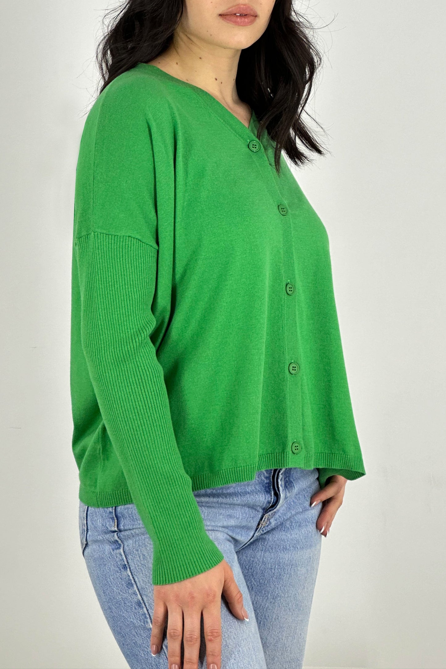 Cotton - Silk - Cashmere Cardigan Over