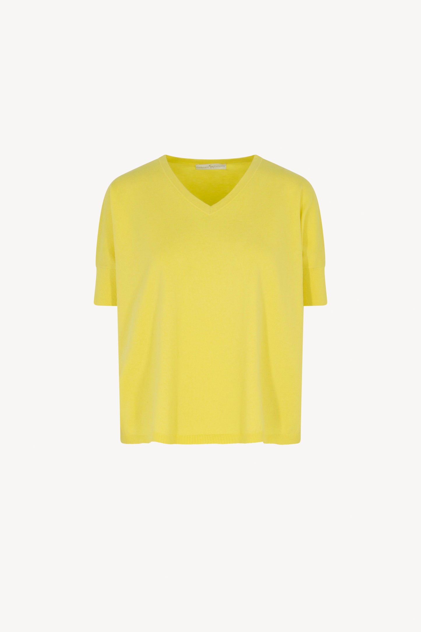 Maglia Scollo V Mezza Manica Over Cotone - Seta - Cashmere
