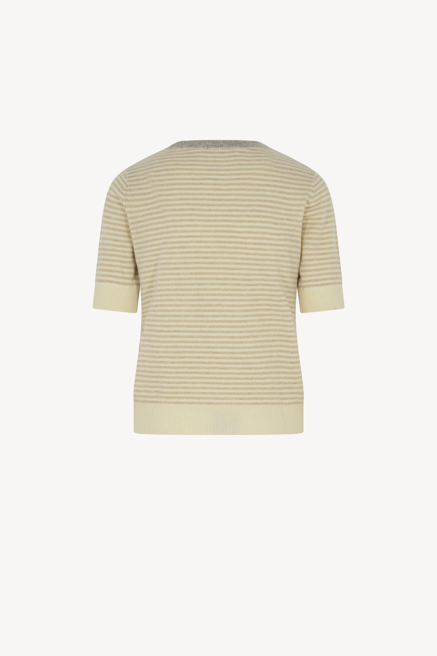 Pure Cashmere Half Sleeve Crew Neck Cardigan