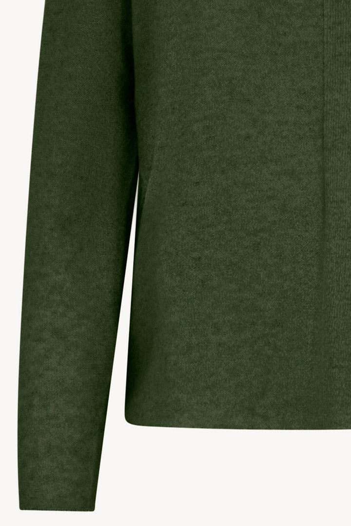 Maglia Lupetto Dritto-Rovescio in Puro Cashmere Loden