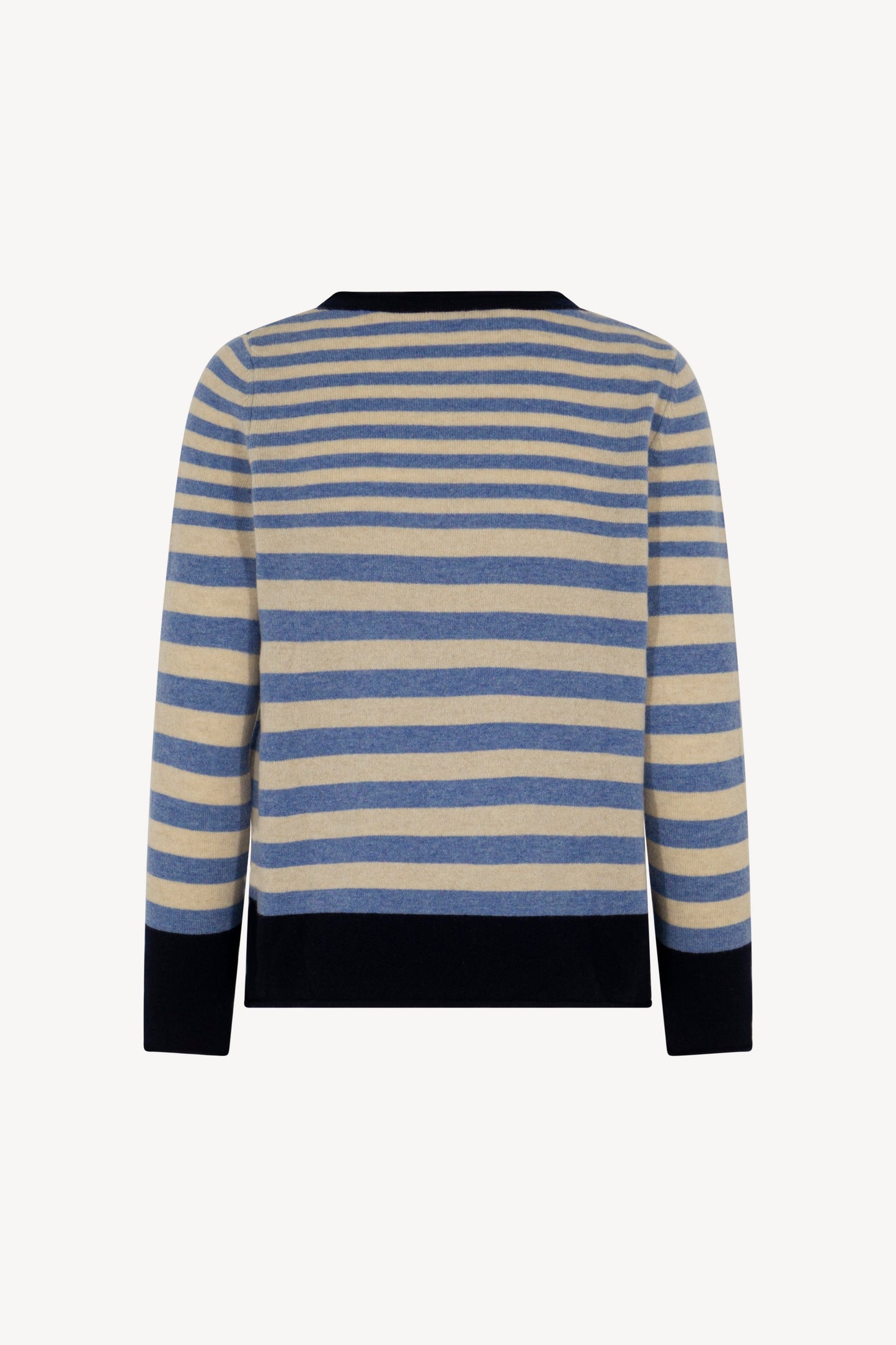 Pure Cashmere Striped Crew Neck Sweater