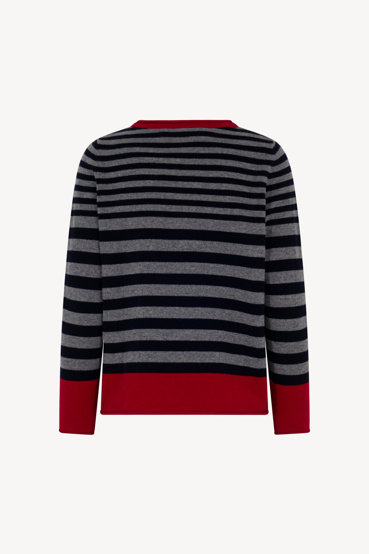 Pure Cashmere Striped Crew Neck Sweater