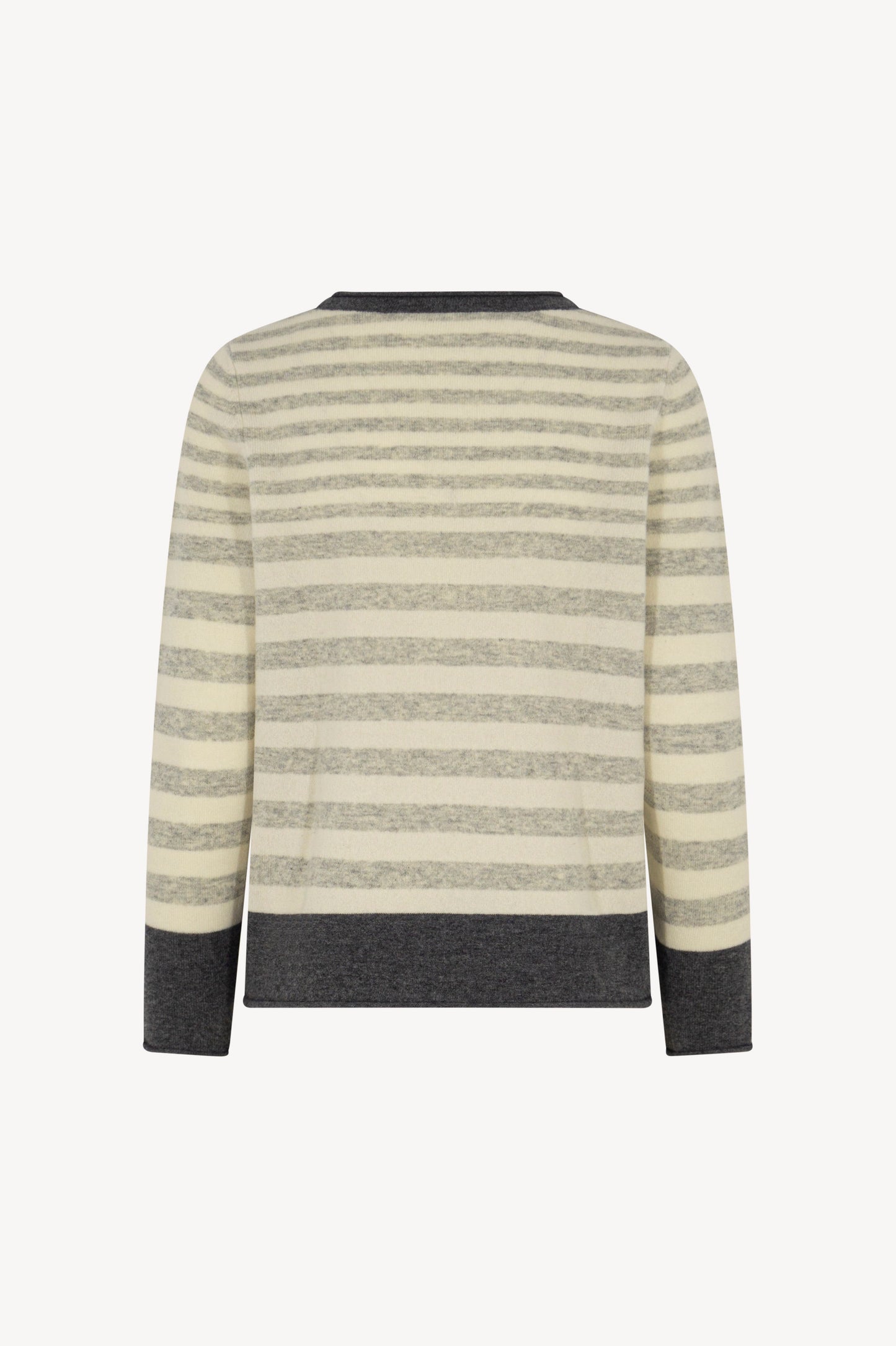 Pure Cashmere Striped Crew Neck Sweater