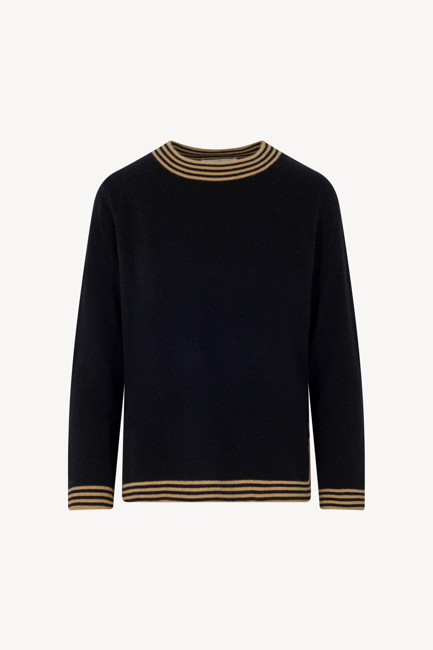 Pure Cashmere Striped Borders Sweater