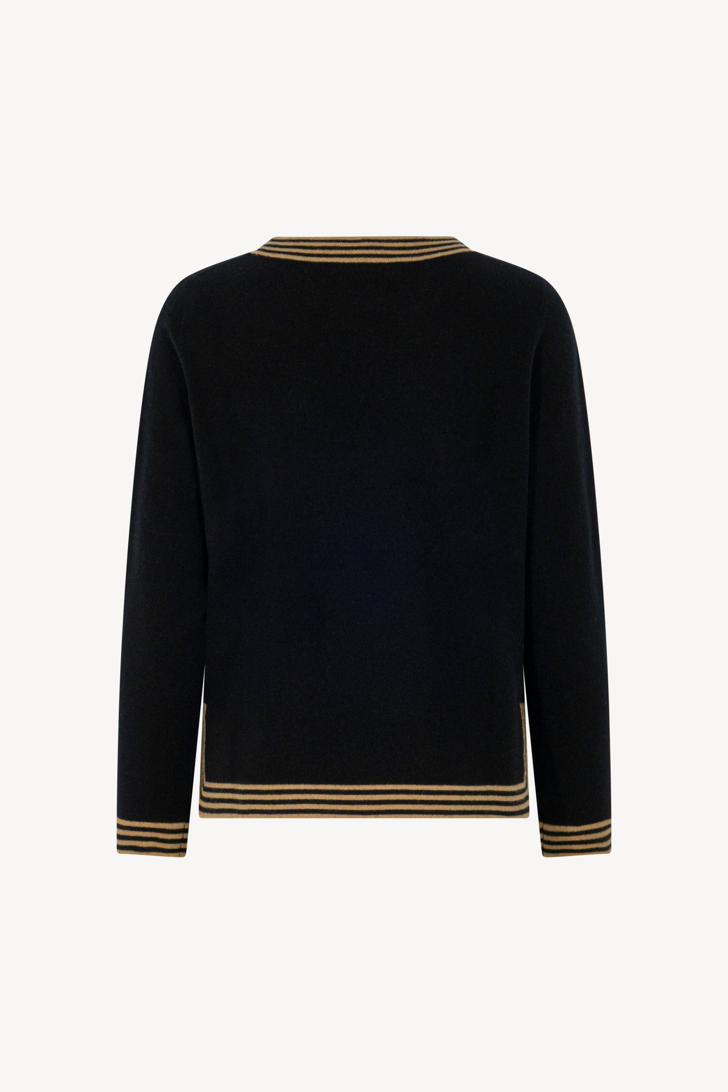 Pure Cashmere Striped Borders Sweater