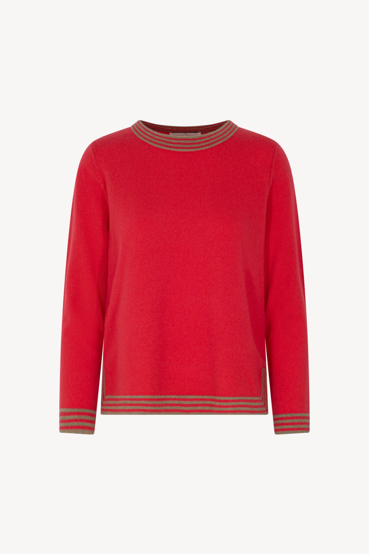 Pure Cashmere Striped Borders Sweater