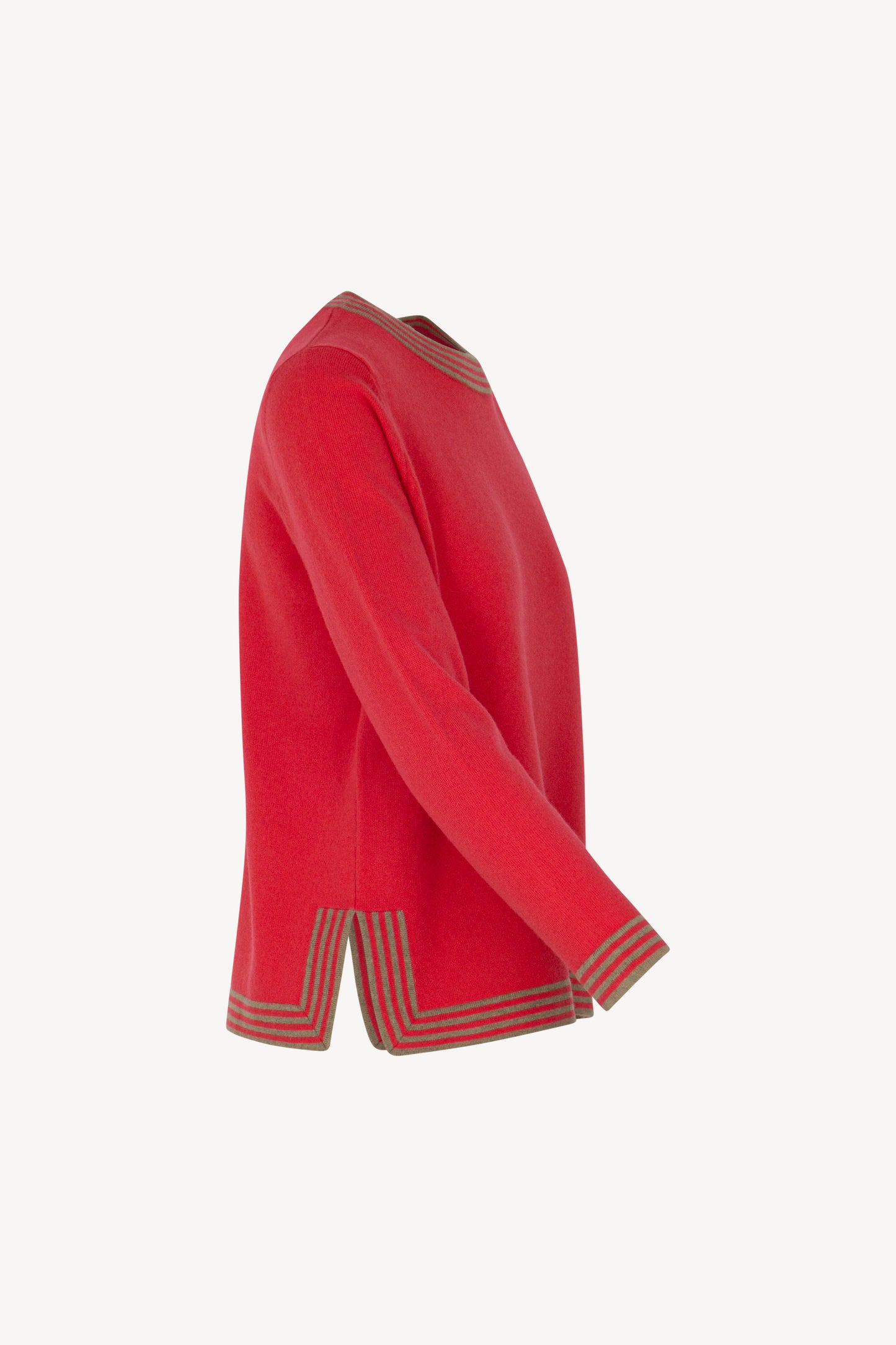 Pure Cashmere Striped Borders Sweater