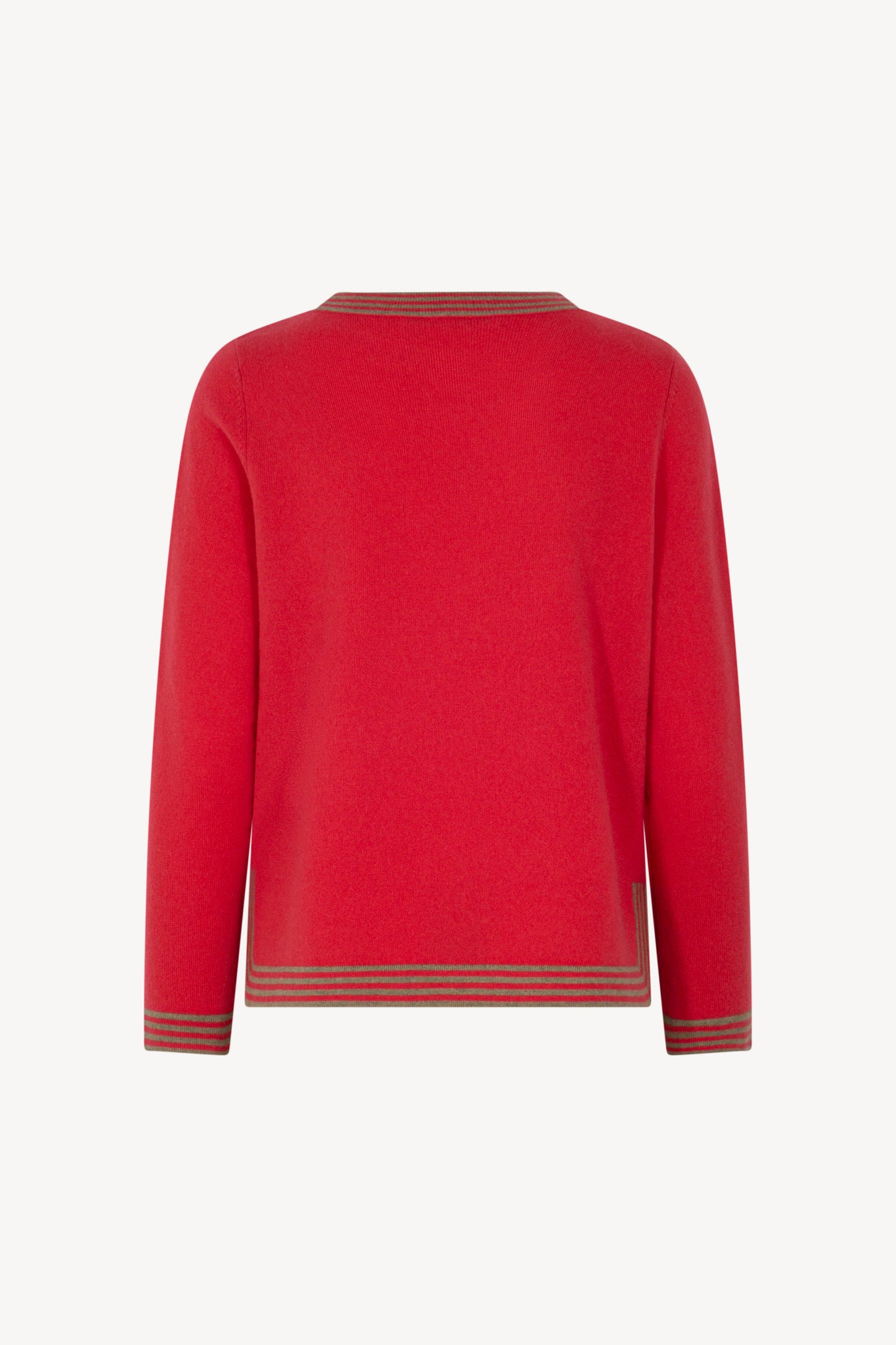 Pure Cashmere Striped Borders Sweater