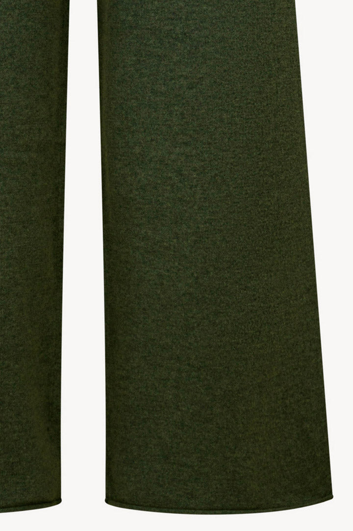 Pantaloni Ampi in Puro Cashmere Loden