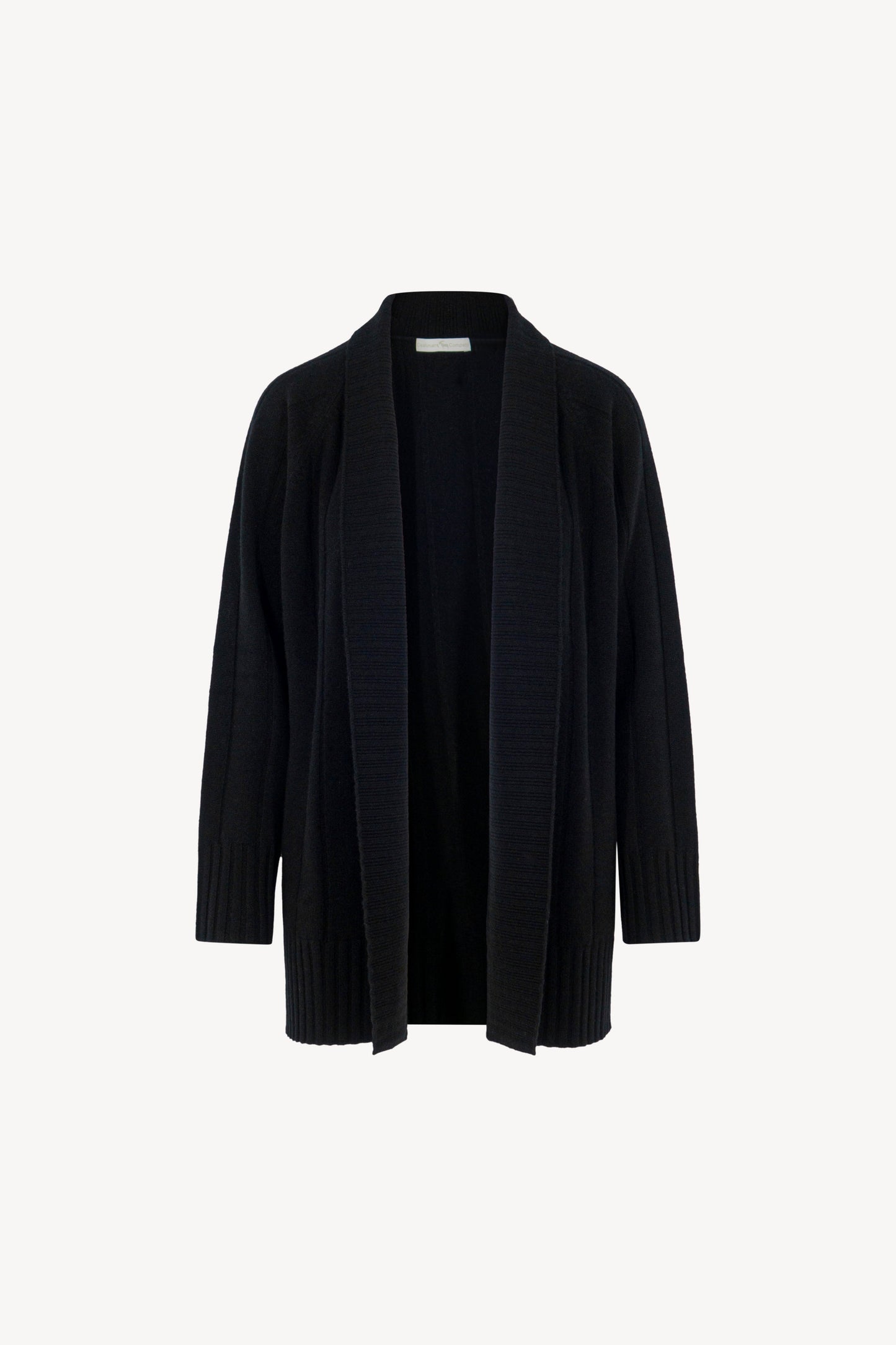 Pure Cashmere Wide Ribbed Cardigan