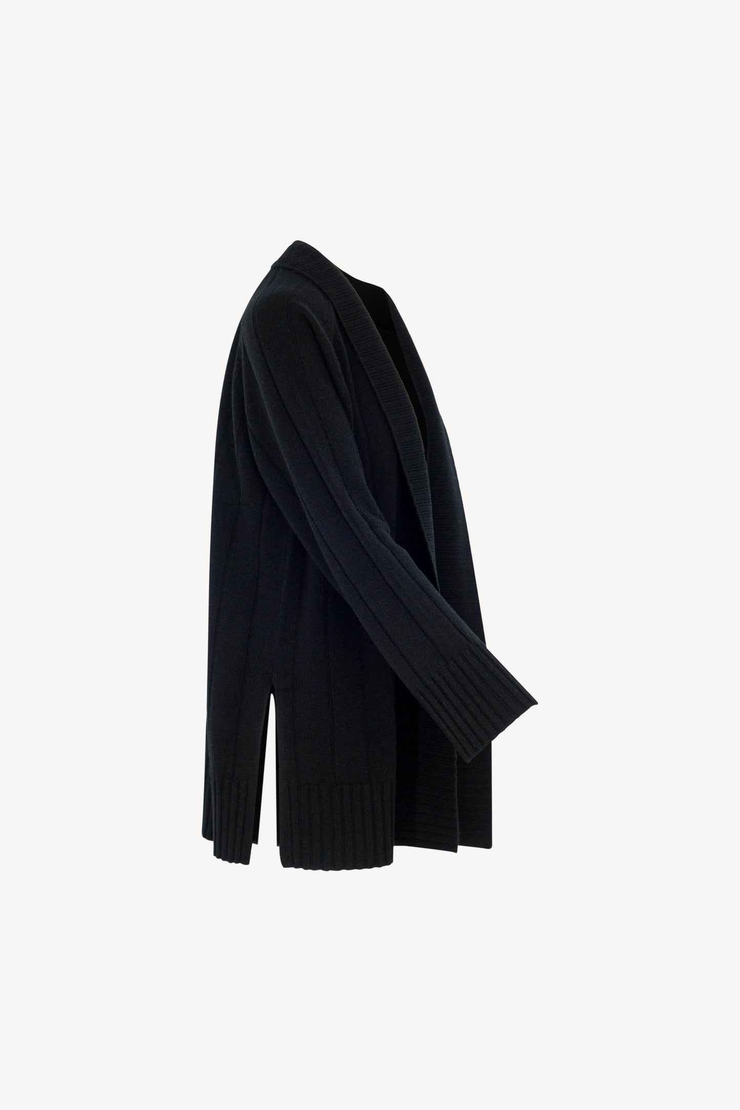 Pure Cashmere Wide Ribbed Cardigan