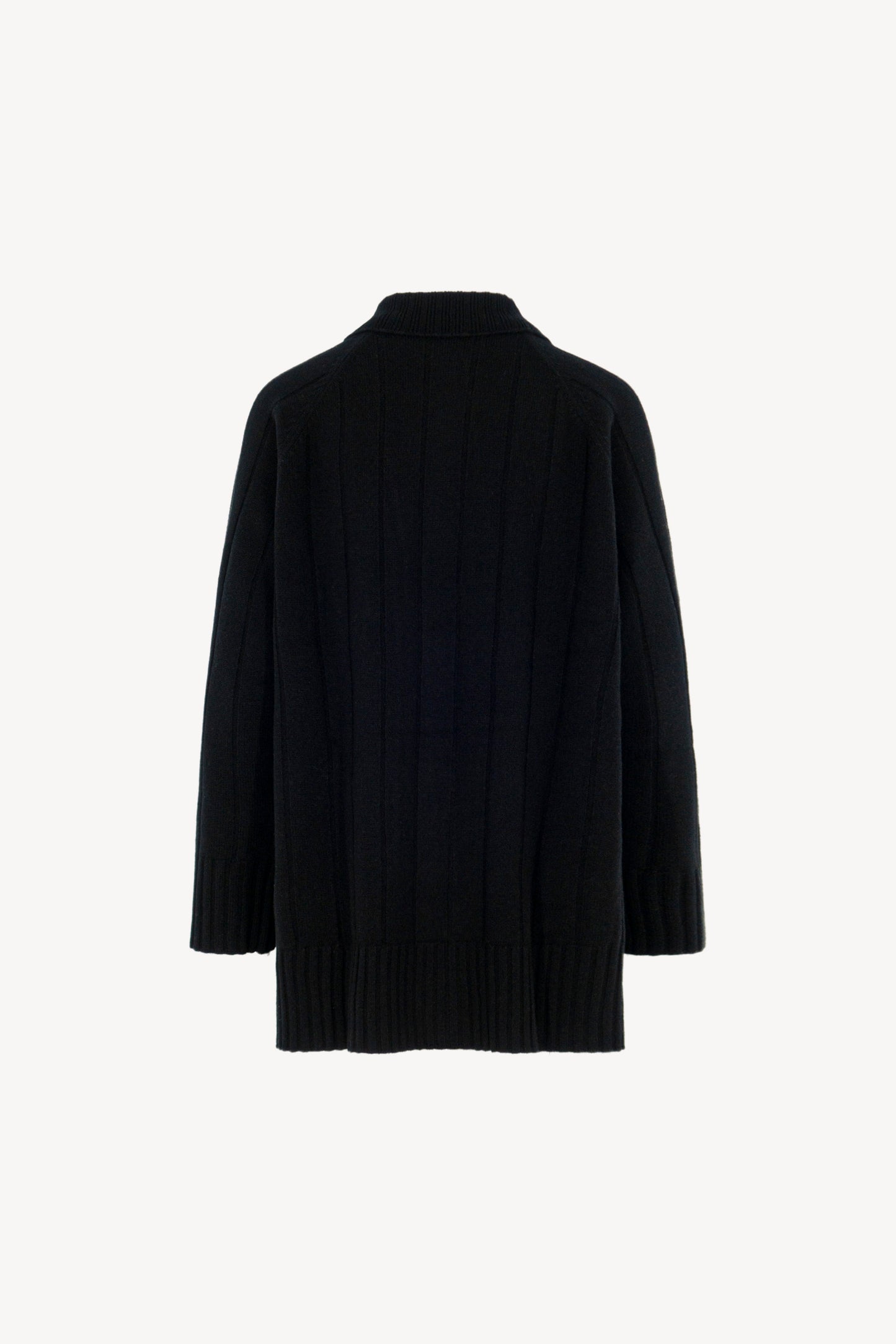 Pure Cashmere Wide Ribbed Cardigan