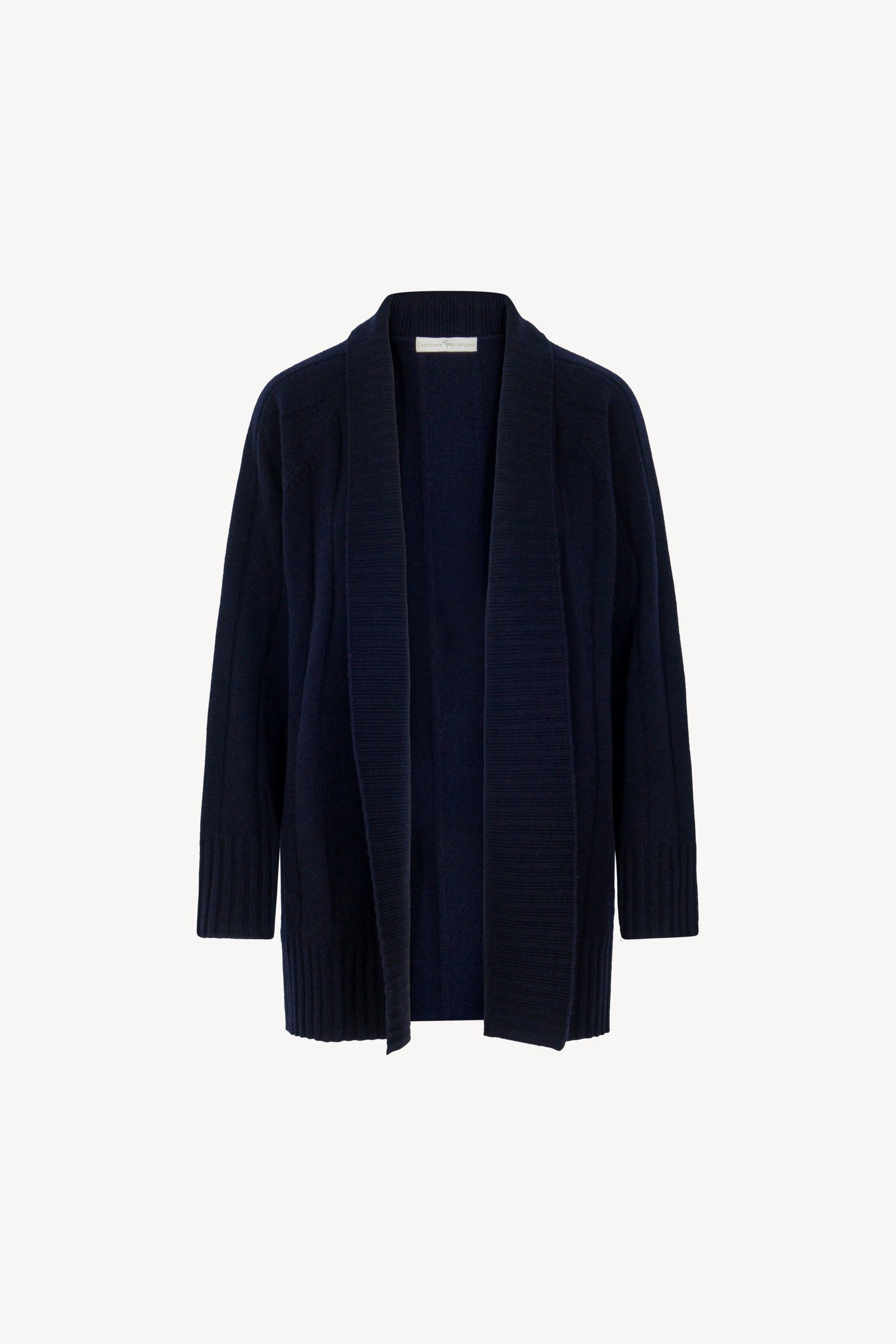 Pure Cashmere Wide Ribbed Cardigan