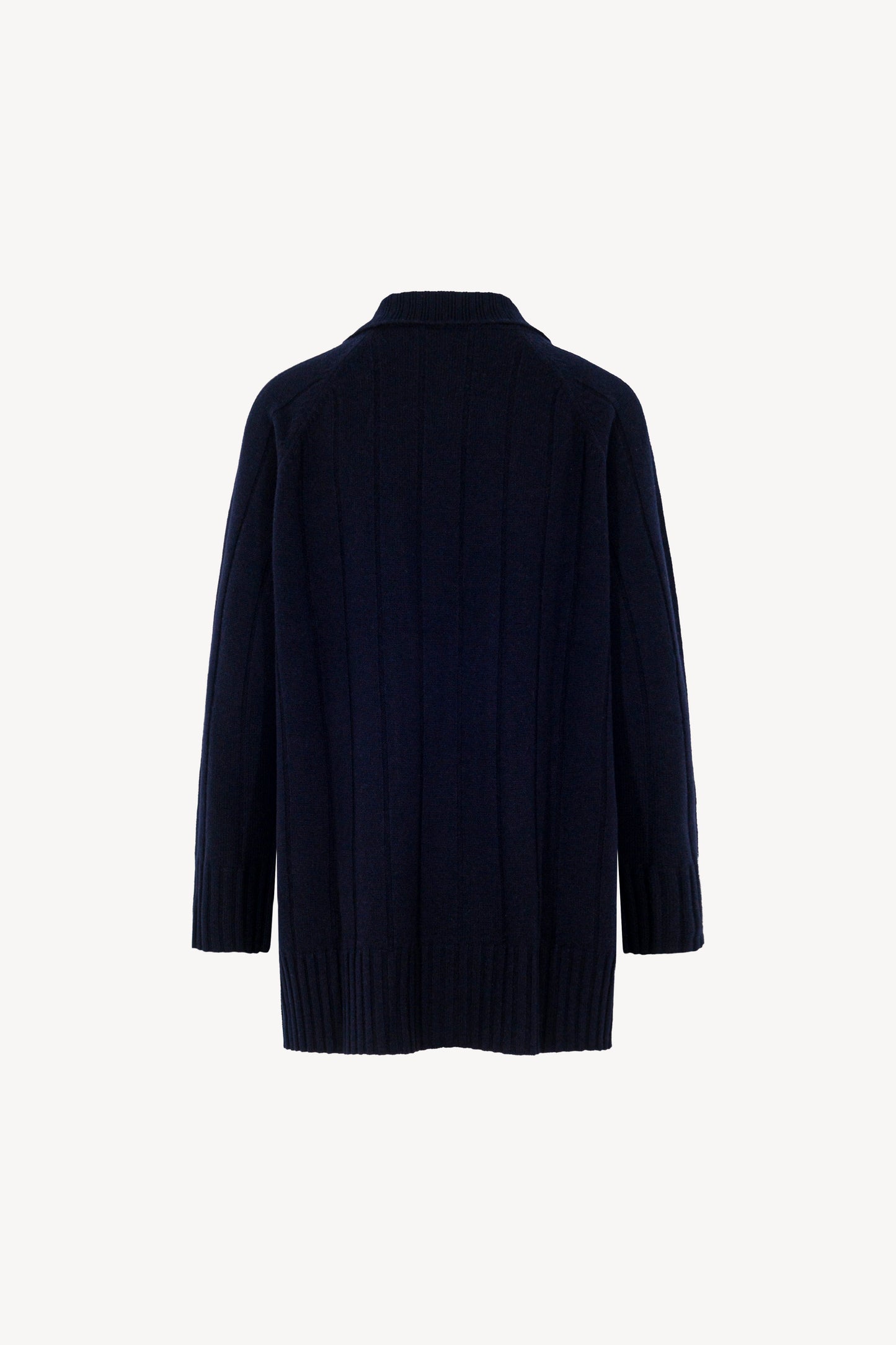Pure Cashmere Wide Ribbed Cardigan
