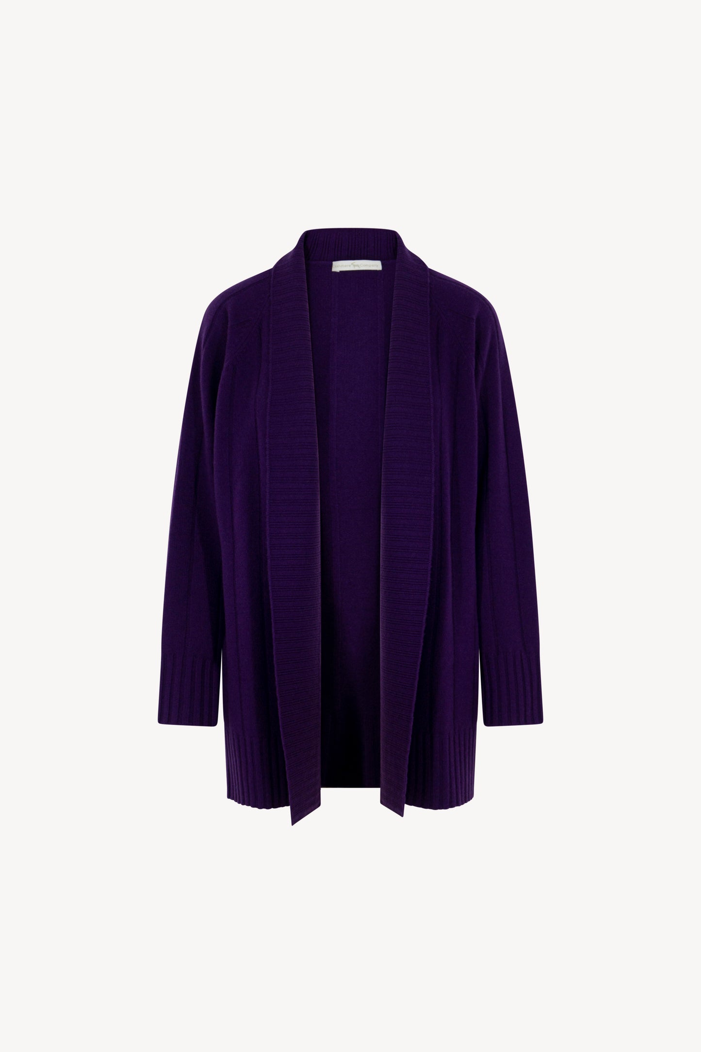 Pure Cashmere Wide Ribbed Cardigan