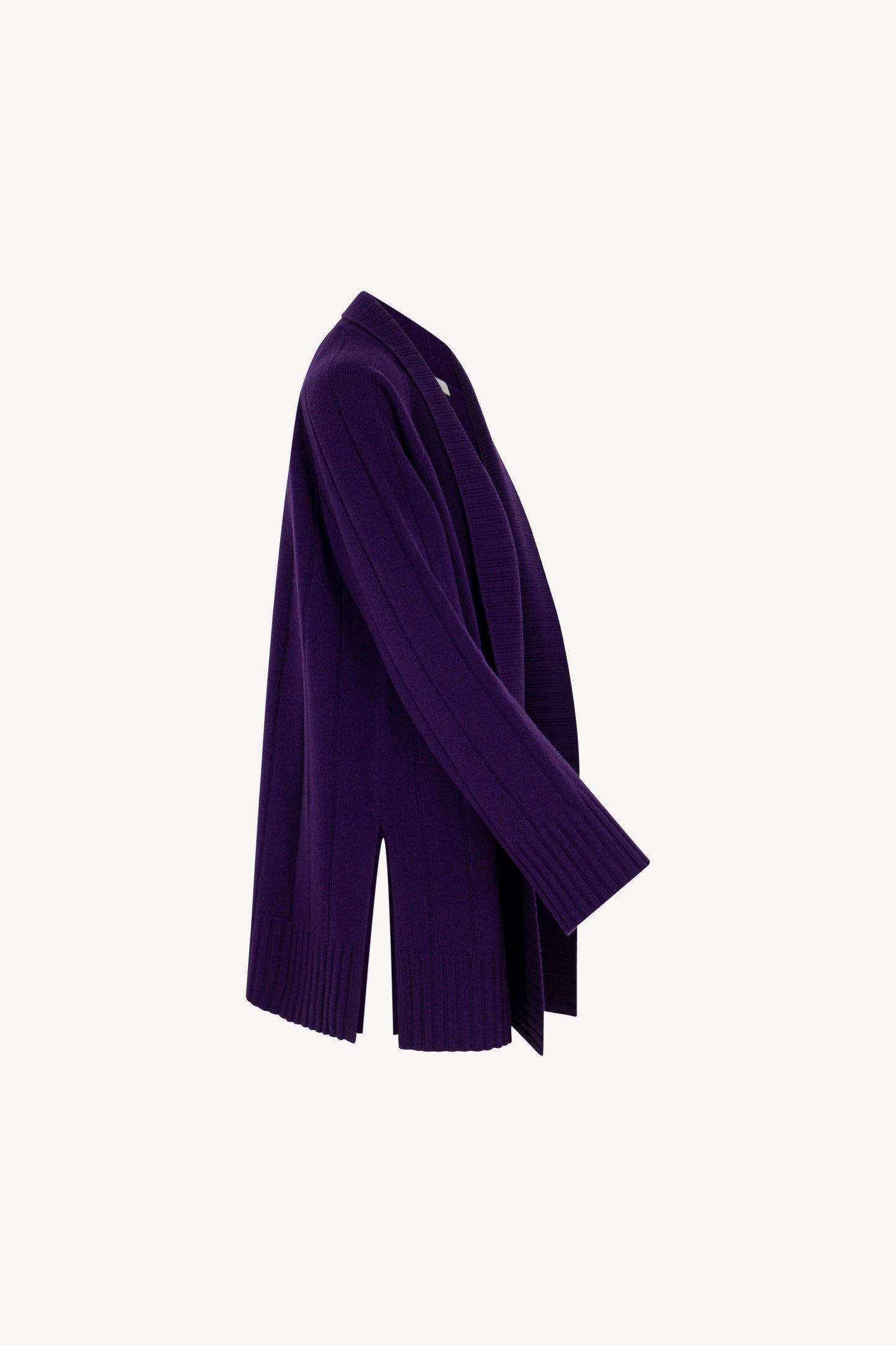 Pure Cashmere Wide Ribbed Cardigan