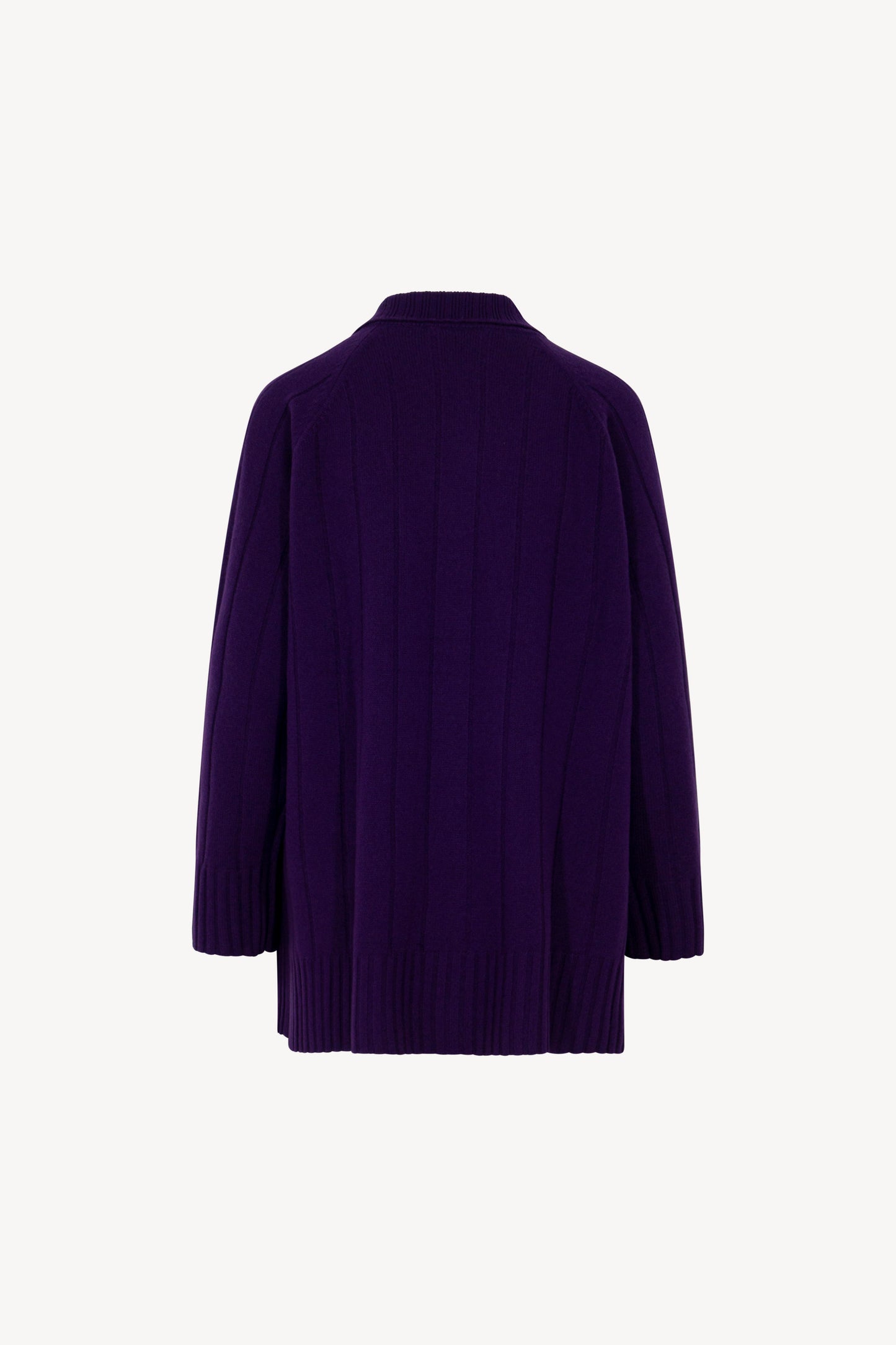 Pure Cashmere Wide Ribbed Cardigan