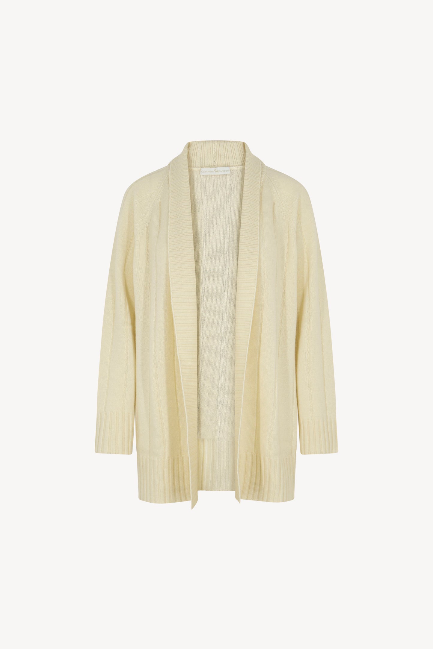 Pure Cashmere Wide Ribbed Cardigan