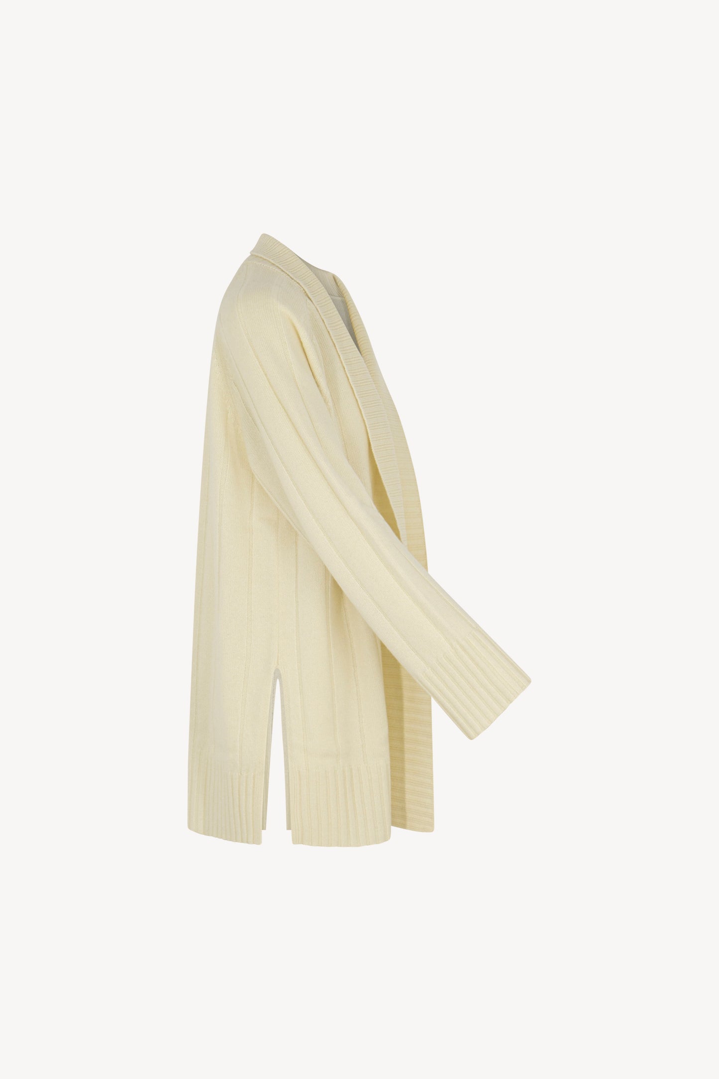 Pure Cashmere Wide Ribbed Cardigan