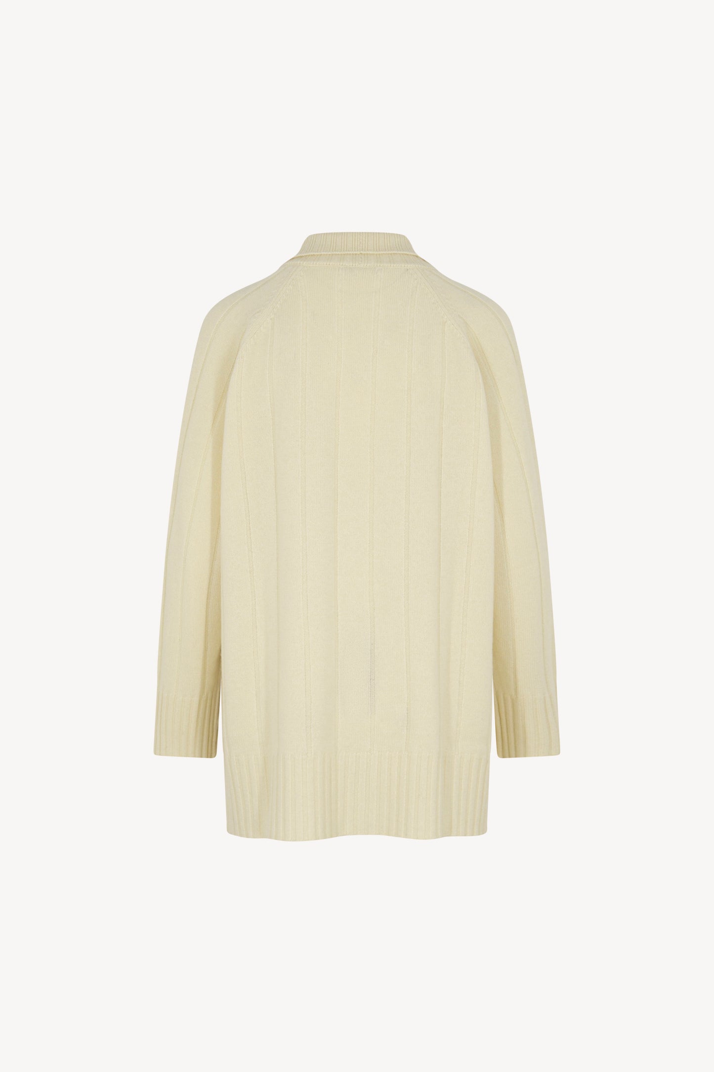 Pure Cashmere Wide Ribbed Cardigan
