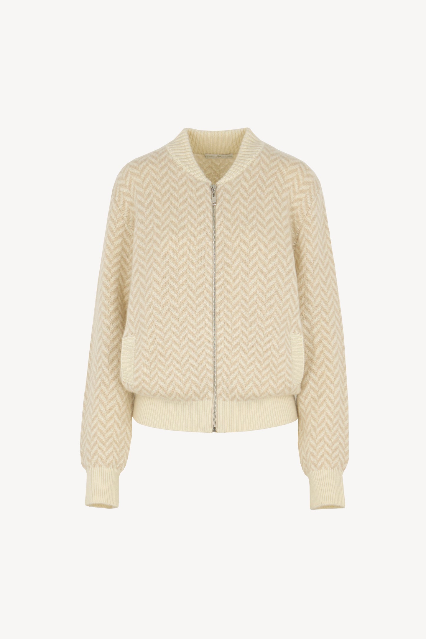 Bomber a Spina di Pesce Puro Cashmere