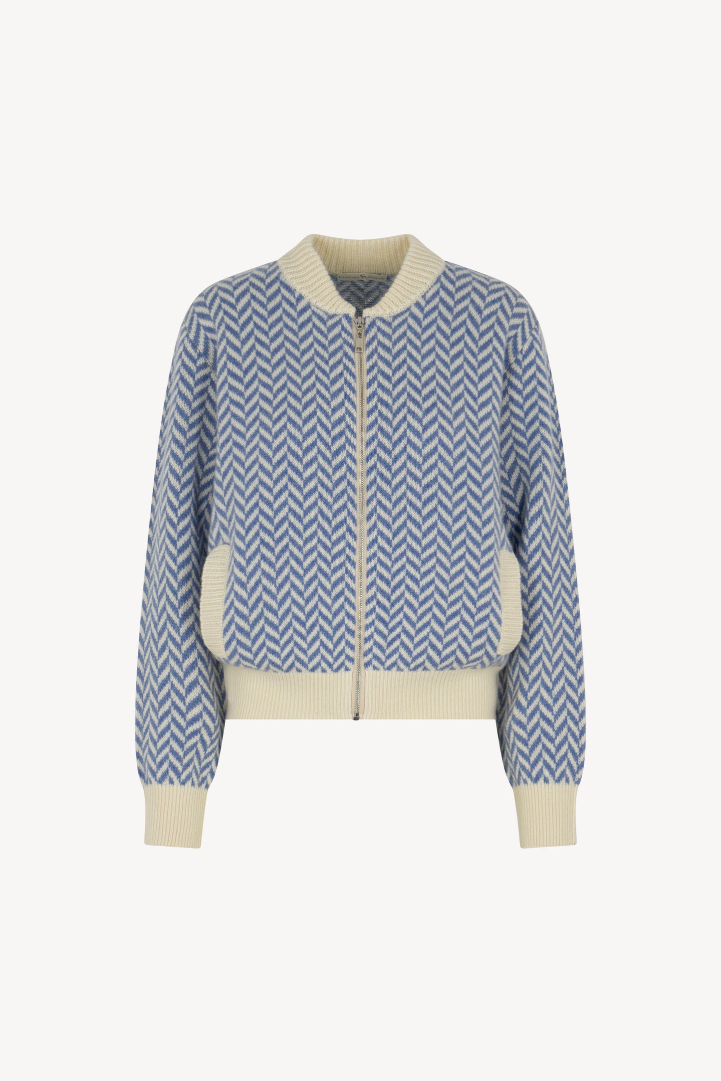Bomber a Spina di Pesce Puro Cashmere