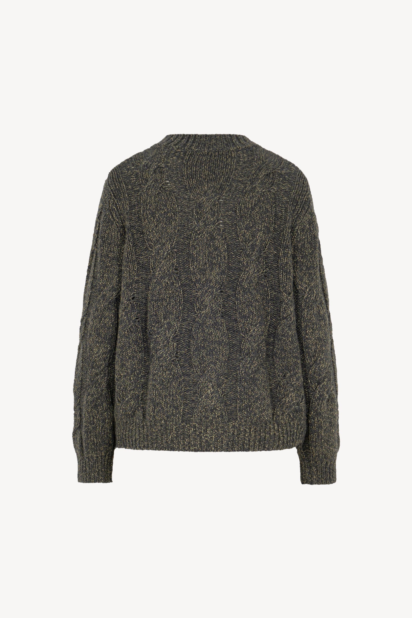 Lurex Pure Cashmere Cable Knit Cardigan