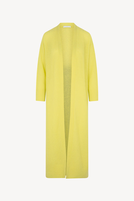 Soft Ribbed Pure Cashmere Duster Coat