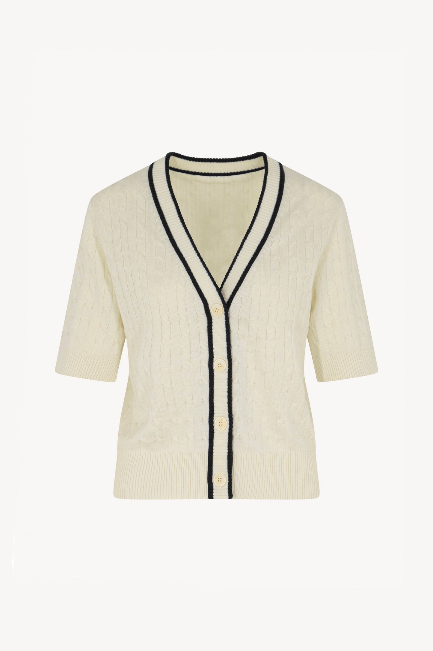 Golfino trecce mezza manica Cotone - Seta - Cashmere