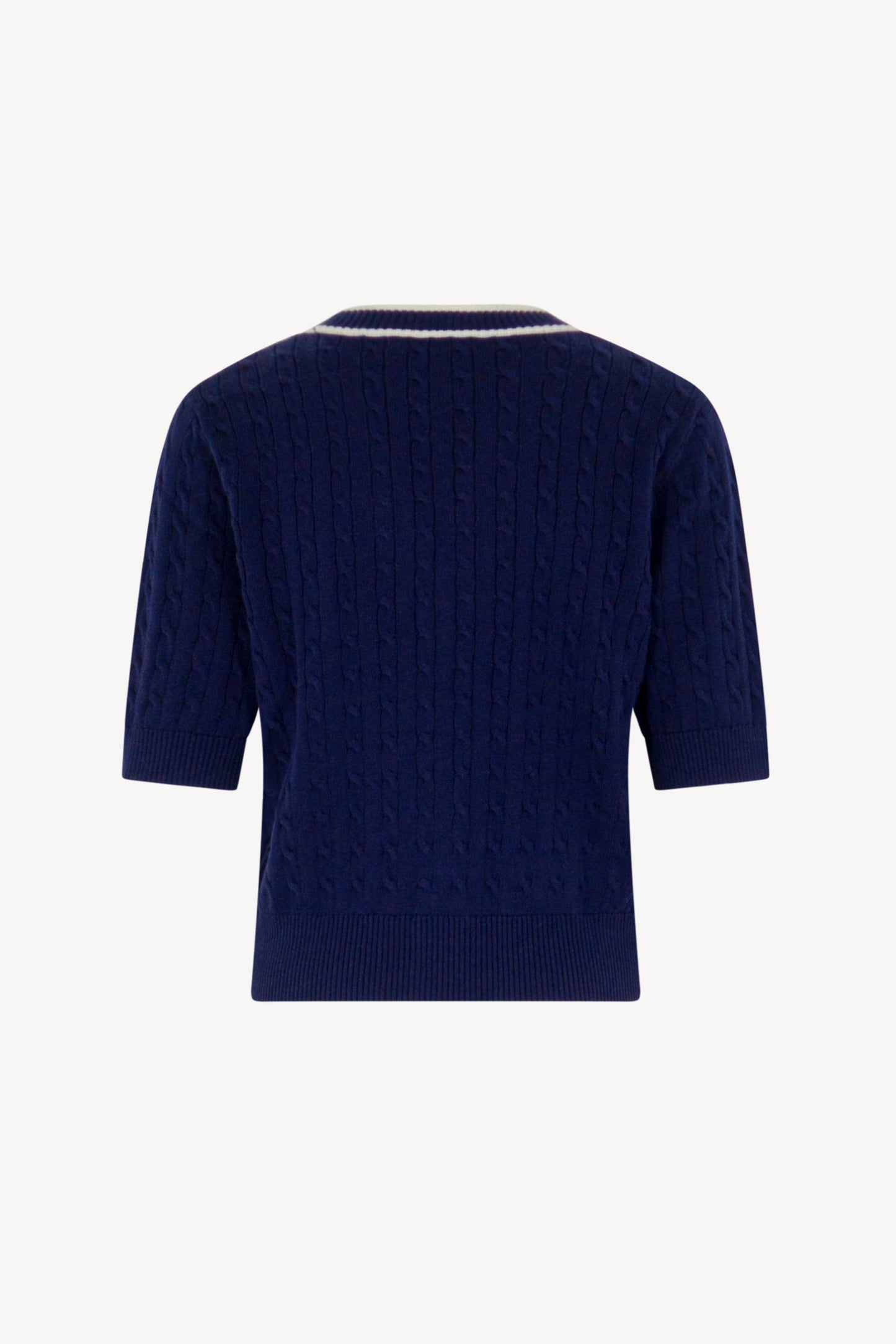 Golfino trecce mezza manica Cotone - Seta - Cashmere
