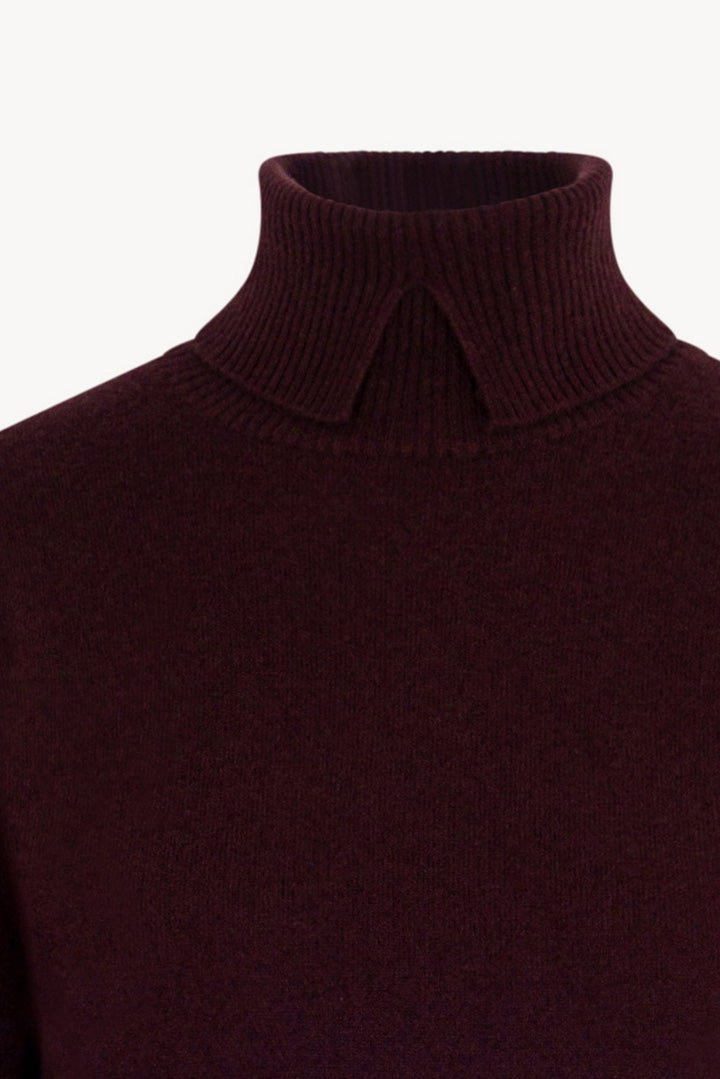 Dolcevita con Spacchetto in Puro Cashmere Acero