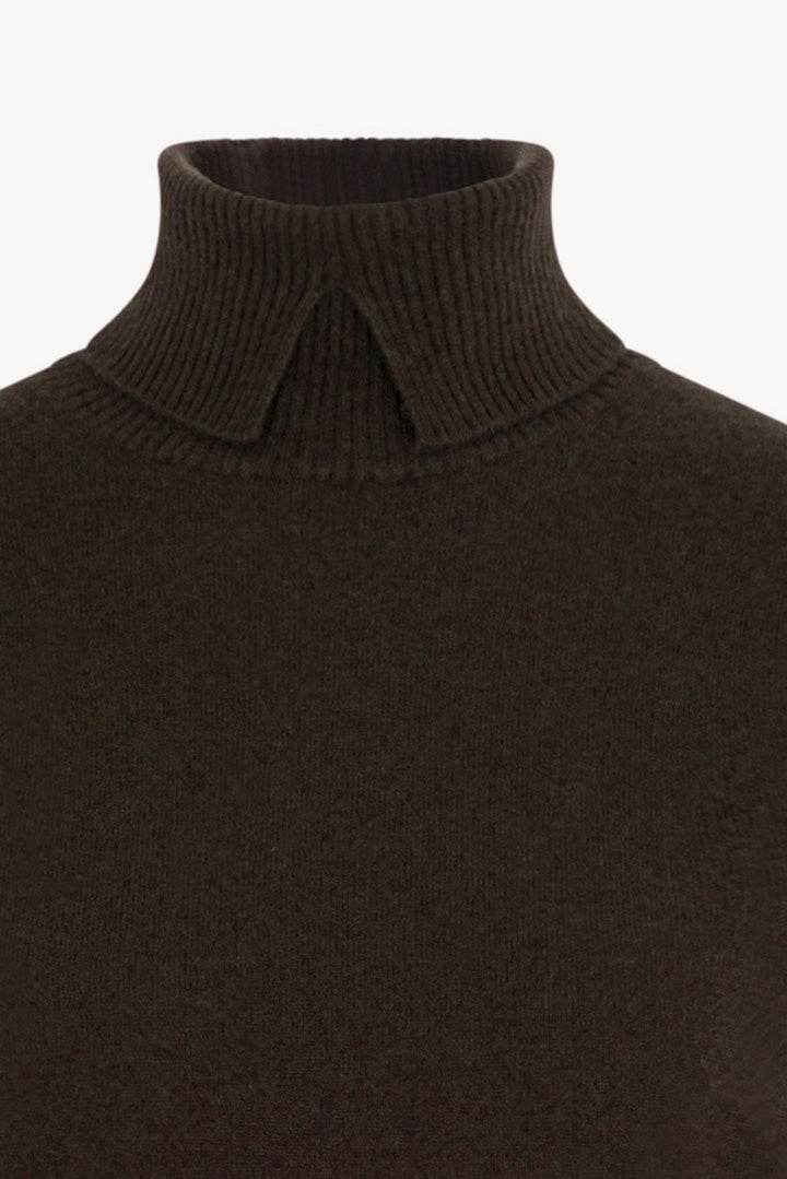 Dolcevita con Spacchetto in Puro Cashmere Mocha