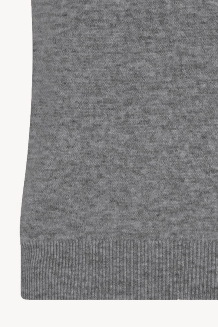 Girocollo Senza Maniche in Puro Cashmere Silver