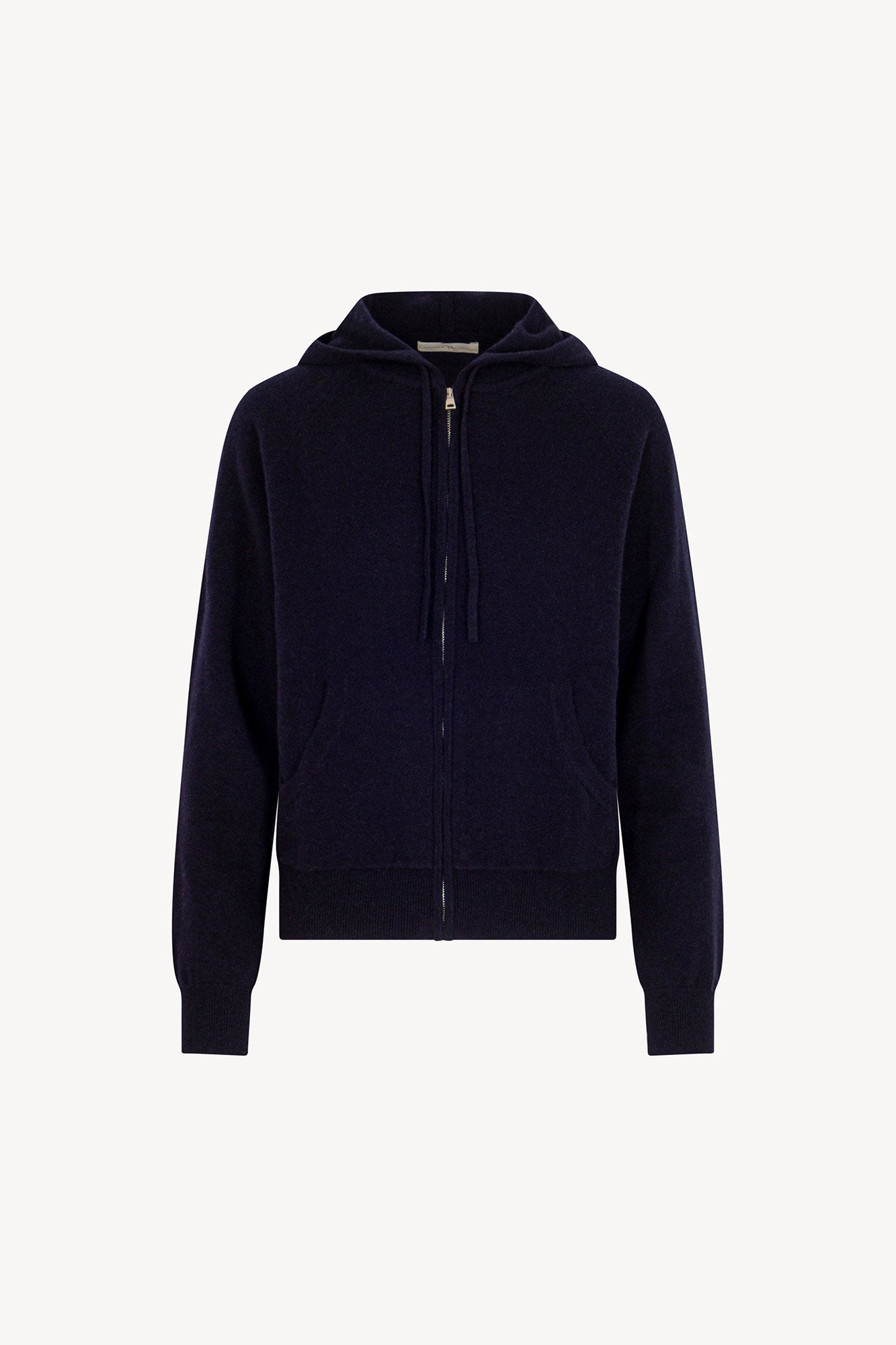Felpa Donna con Cappuccio in Puro Cashmere Navy