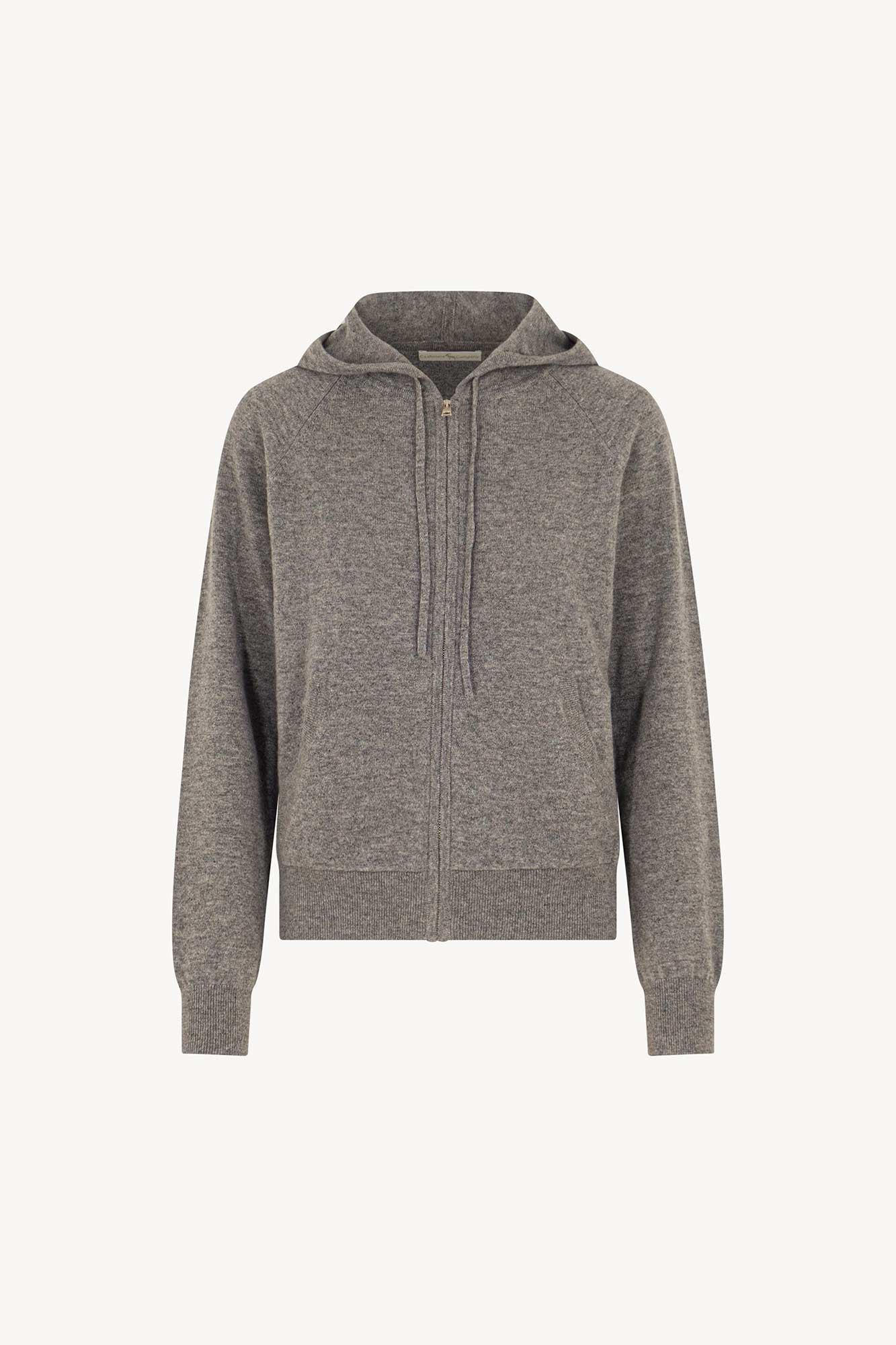 Felpa Donna con Cappuccio in Puro Cashmere Silver