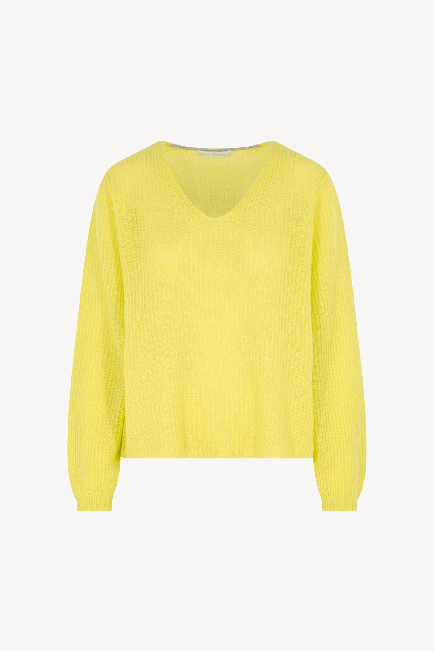 Pure Cashmere Ribbed V-Neck Sweater